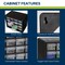 1 Pack 16-Drawer Plastic Storage Cabinet - (Black) 6"D x 11"W x 9"H
